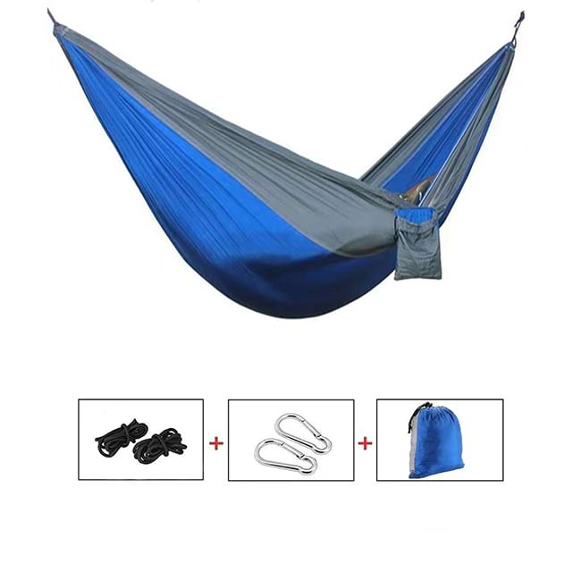 Hamac portatif simple de camping de hamacs de parachute de voyage/double à l'extérieur