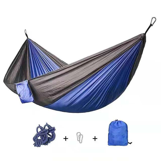 Hamac portatif simple de camping de hamacs de parachute de voyage/double à l'extérieur